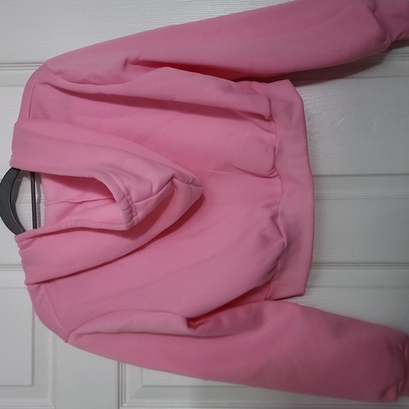 Barbie Pink Cropped Zip Up Jacket - Picture 3 of 3